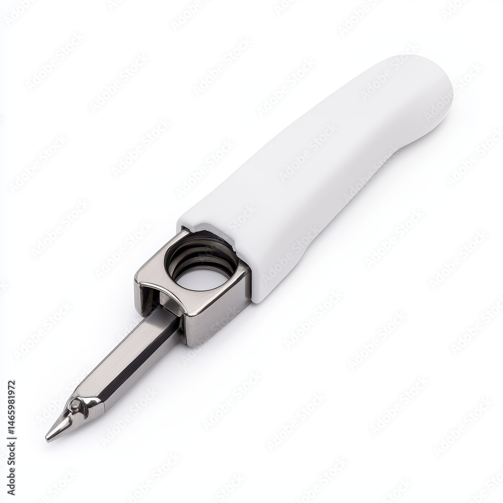 Fototapeta premium Stylish White Pen with Metallic Accent for Modern Office Desk