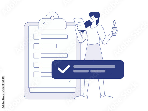 Personnel doing job interview flat vector concept operation hand drawn illustration
