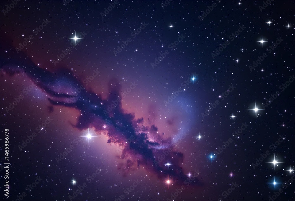 Fototapeta premium Cosmic Nebula in Space A Celestial Landscape of Stars and Dust