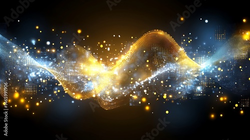 Abstract swirling wave design