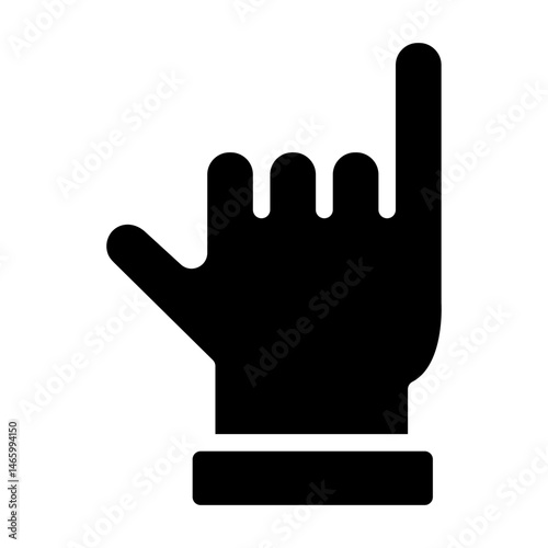 gesture shaka glyph icon for hawaii greeting style