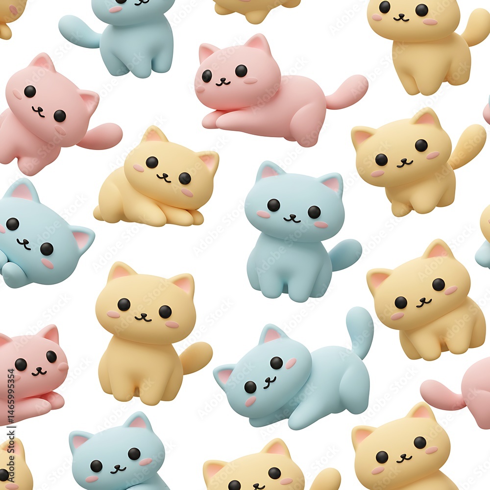 Obraz premium Pastel Purr-fection