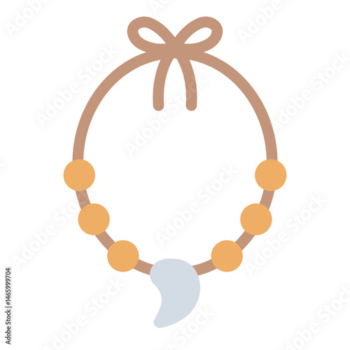shark tooth necklace pendant flat icon jewelry feature