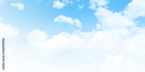 Clouds in the sky as background. A beautiful blue sky with pink clouds. The sky is a perfect backdrop