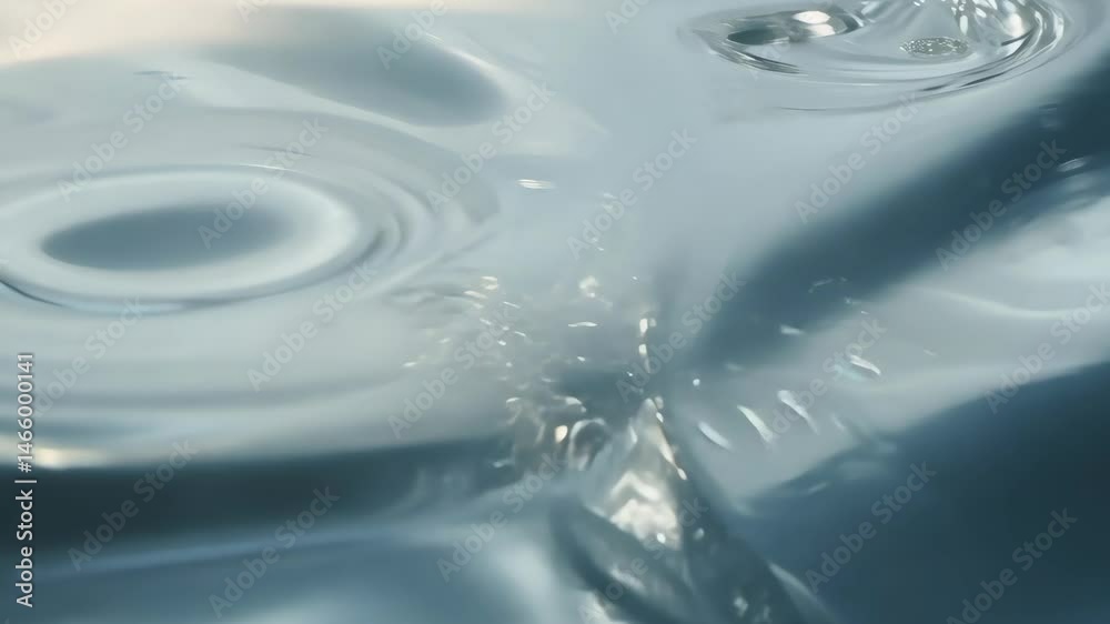 Liquid Motion Abstract Water Surface Ripples and Droplets Closeup in 4K. Liquid Motion Abstract Water Surface Ripples and Droplets Closeup in 4K.