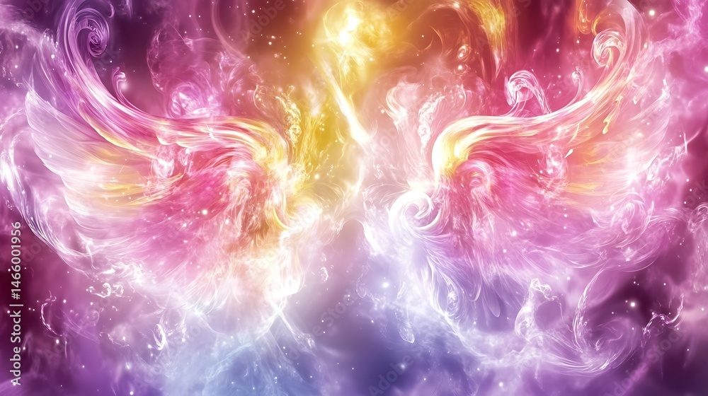 Obraz premium Abstract wings of vibrant colors