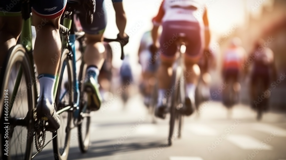 Fototapeta premium Cycling Race Blurred Motion