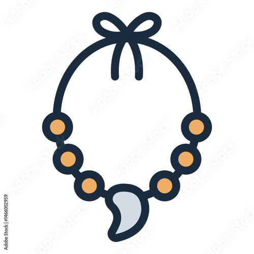 shark tooth necklace pendant filled line icon jewelry feature