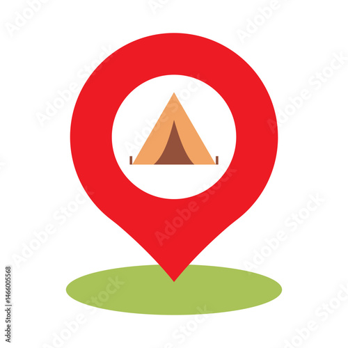 Free Download camp area pin location icon - GFXLoad