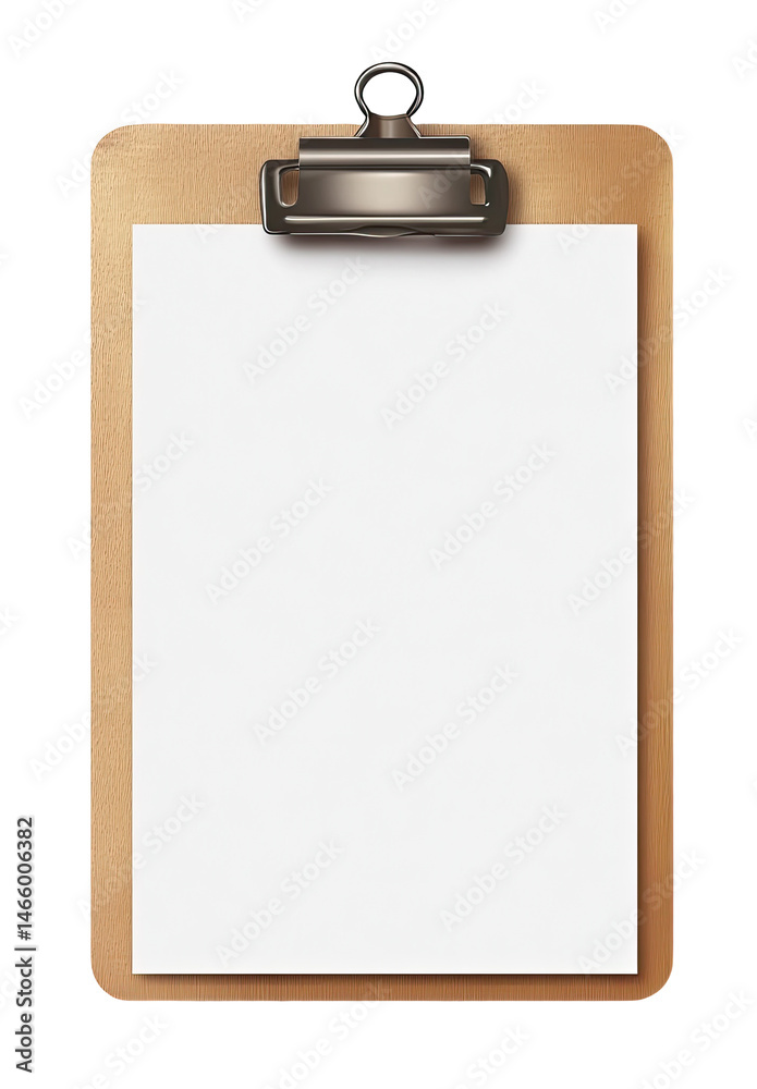 Clipboard with blank paper (2) Clipboard with blank paper (2)