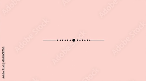 Pink background with simple black line and dots separator, ideal for text or logo placement, showcasing minimalist design, perfect for website banner or social media post