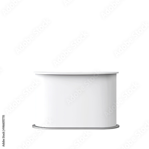 White oval display counter