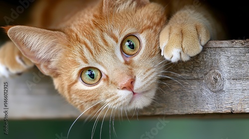 Wallpaper Mural Curious Ginger Kitten Looking Up with Big Eyes Torontodigital.ca
