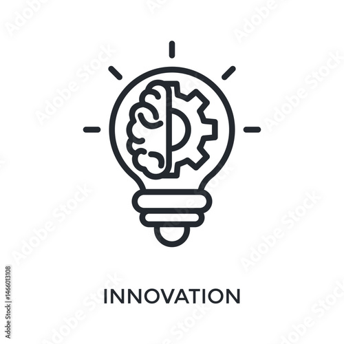 Innovation Icon Outline Style. Vector Illustration For Graphic Design
