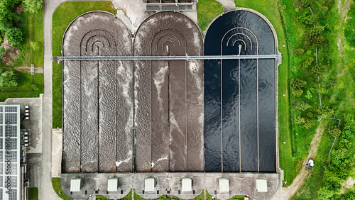Environmental Technology in Action: Aerial View of Water Filtration Facility