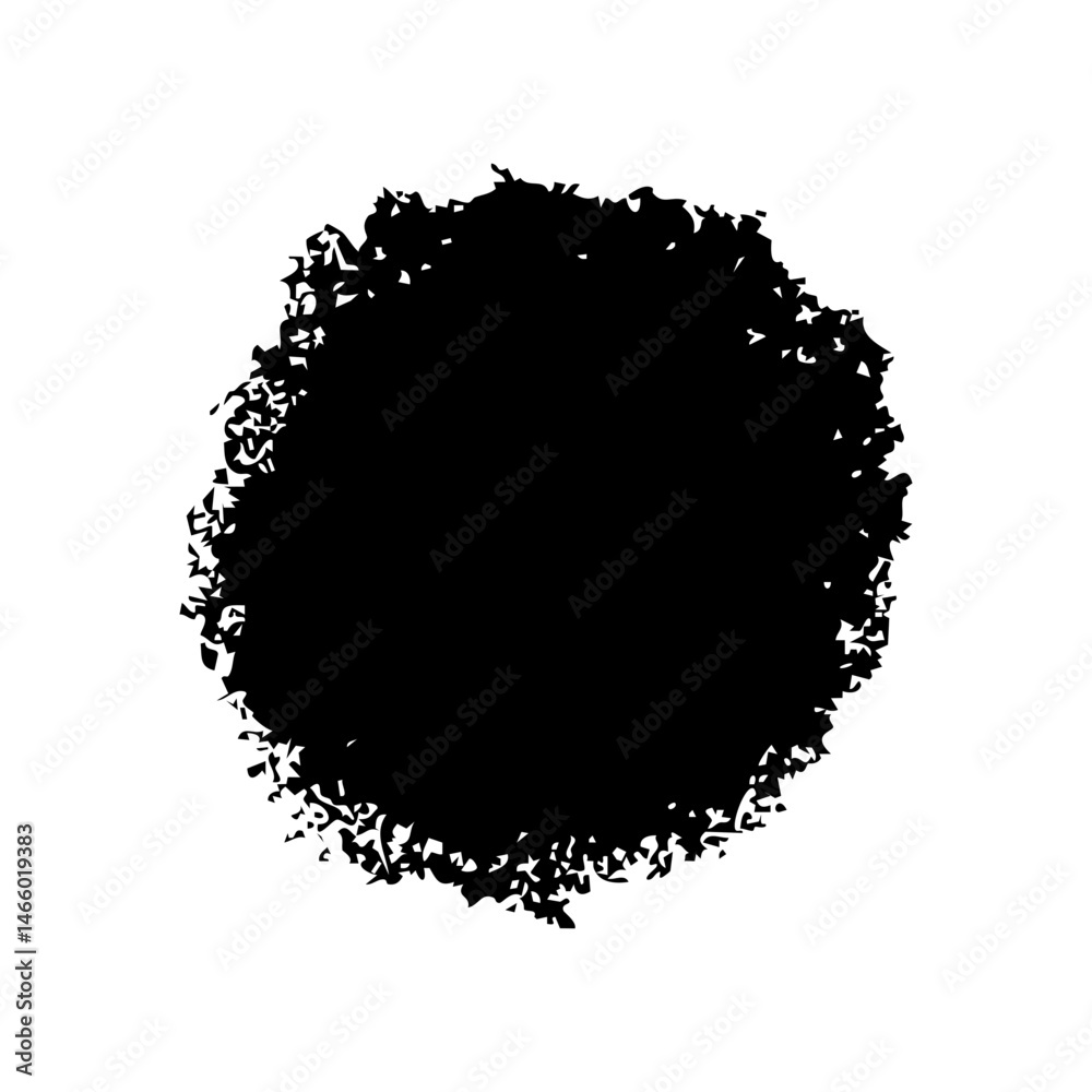 black round grunge element