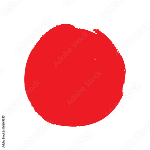 red round rough design element