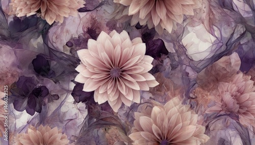 Soft Abstract Watercolor Floral Background – Pastel Botanical Art