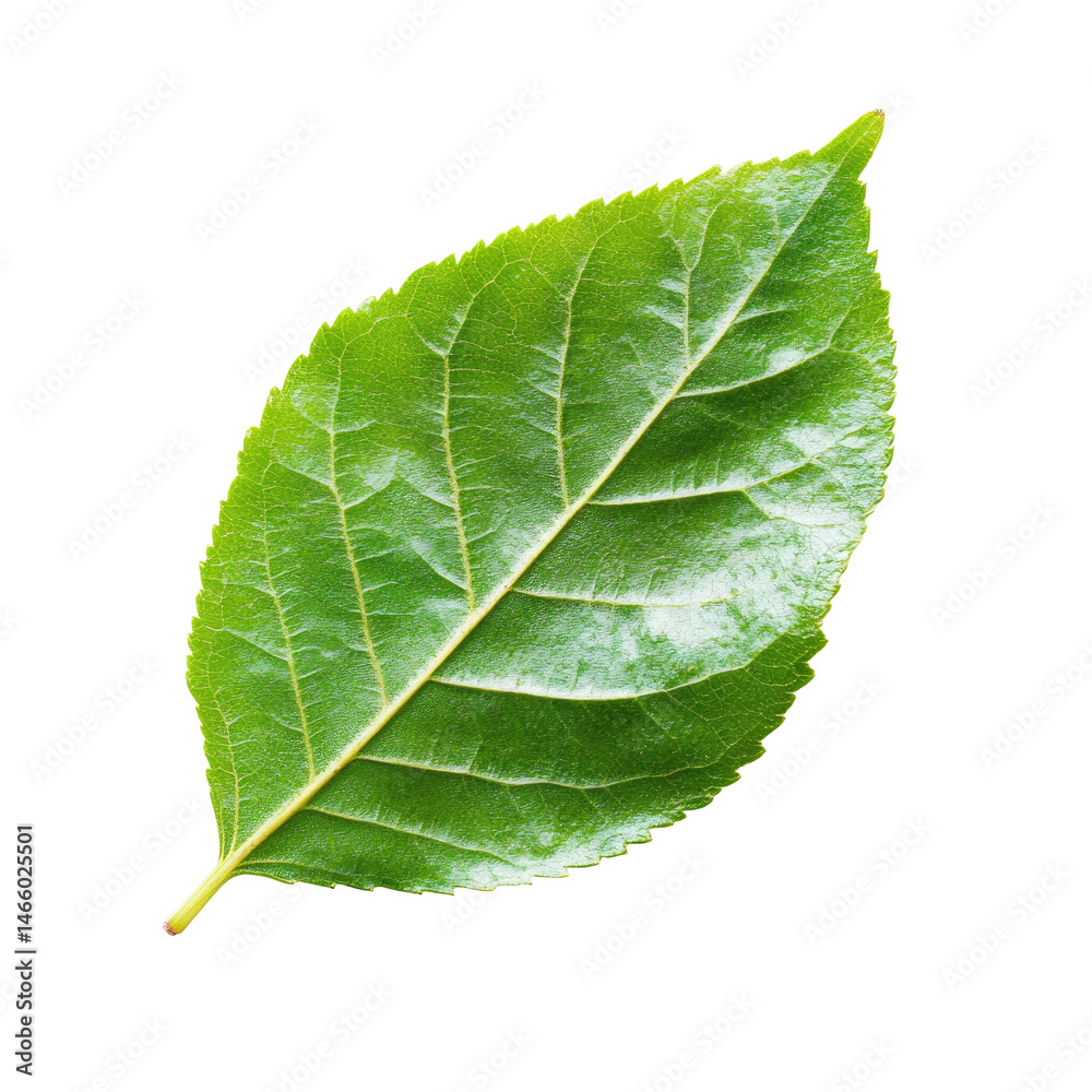 Obraz premium Close-up of a vibrant green leaf