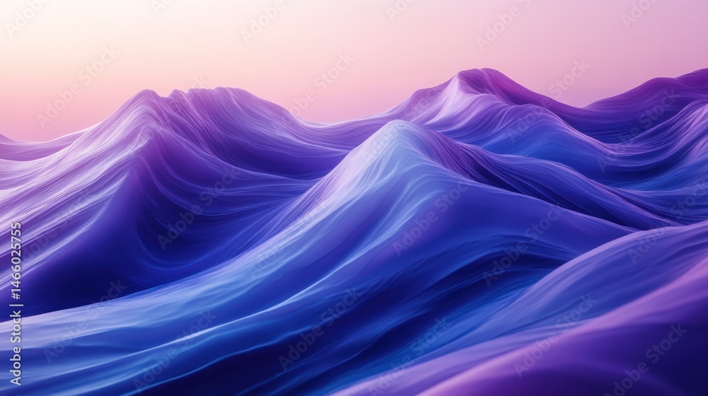 Obraz premium Abstract Purple and Blue Landscape: A Dreamlike Digital Artwork