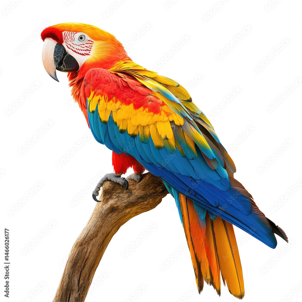 Fototapeta premium Vibrant Parrot on Branch