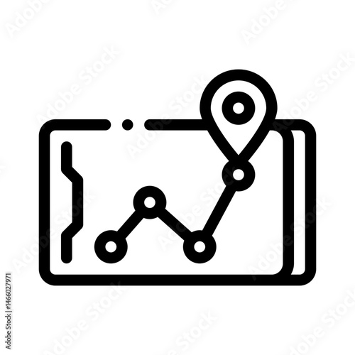 mobile advertising line icon