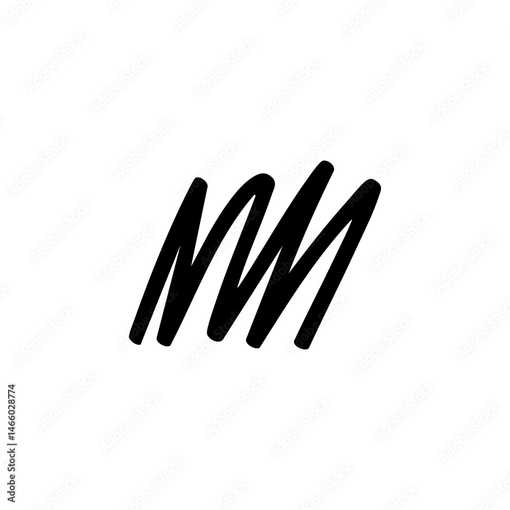 Fototapeta premium scribble line stroke element