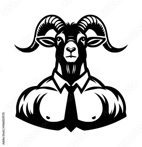 Goat head human body
