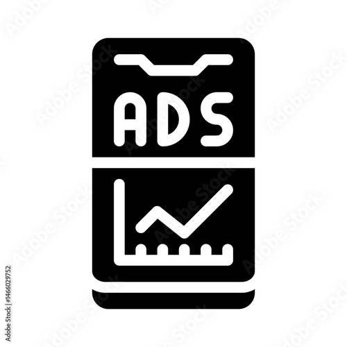 mobile advertising glyph icon