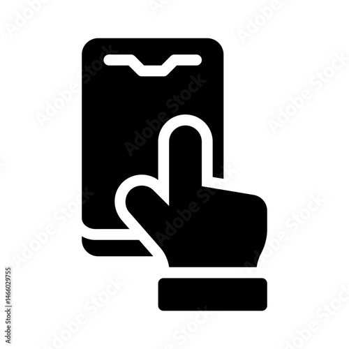 mobile advertising glyph icon