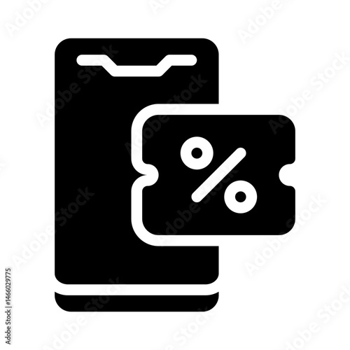 mobile advertising glyph icon