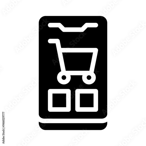 mobile advertising glyph icon