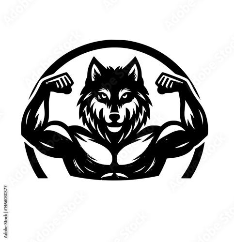 Wolf and human body combined vector 