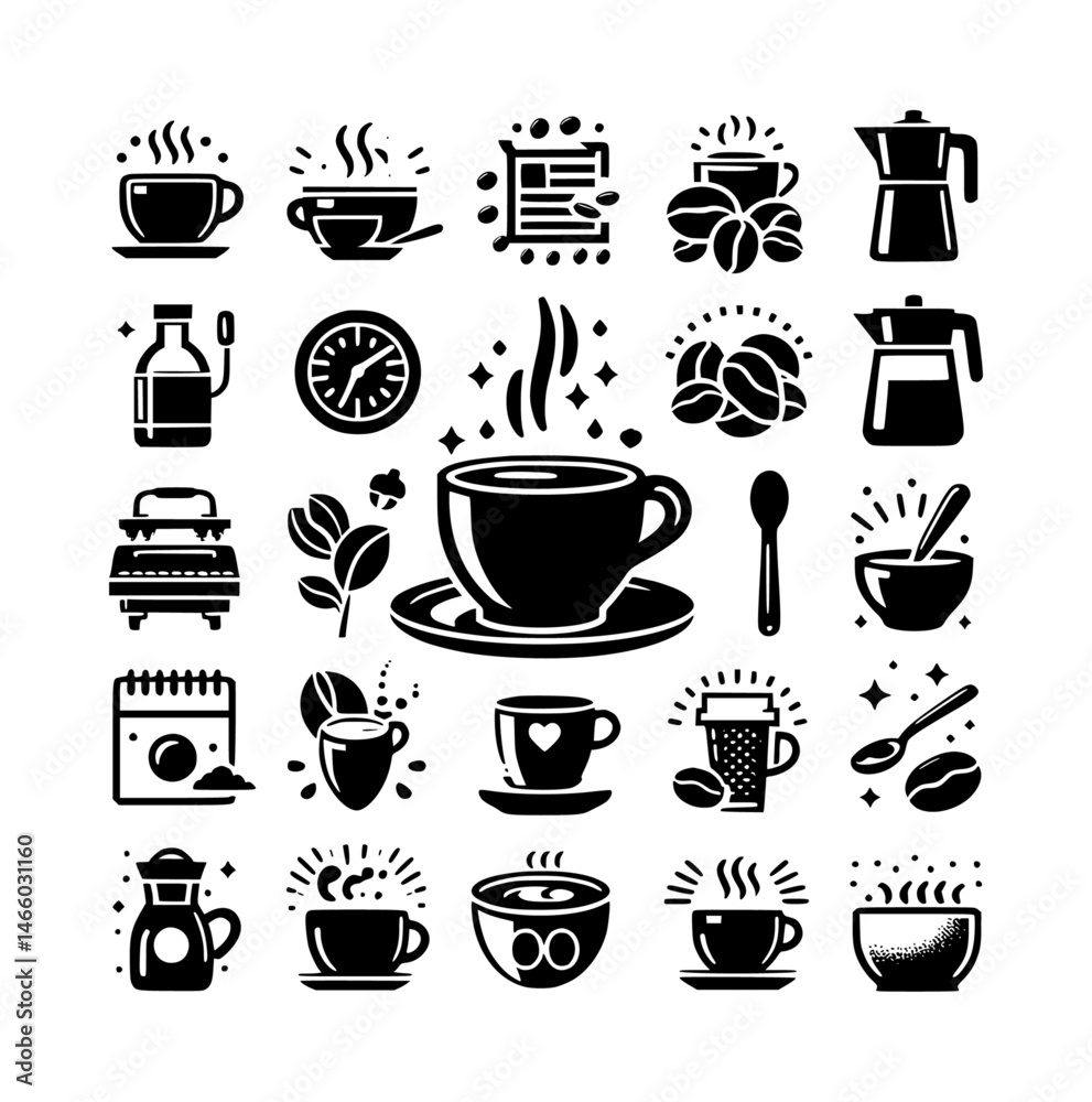 Obraz premium coffee cup icon vector black