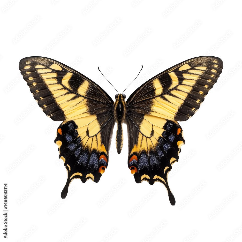 Fototapeta premium Close-up of a butterfly with intricate patterns