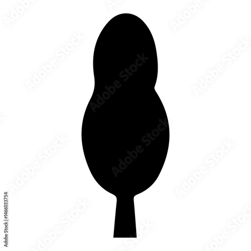 Diverse Tree Silhouette Collection, Coniferous, Deciduous, and Bare Branch in Vector Format, 
Black and White Vector Illustration, Variations of Tree Shapes from Broadleaf to Needle-leaf