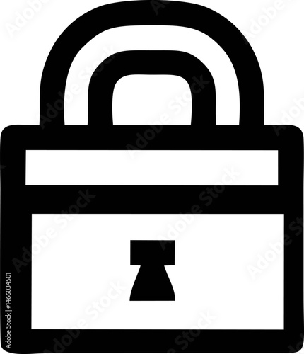 Boldly depicted padlock guarding safety
