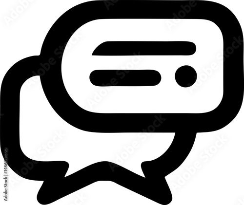 Dialogue bubble rounded minimalist conversational design