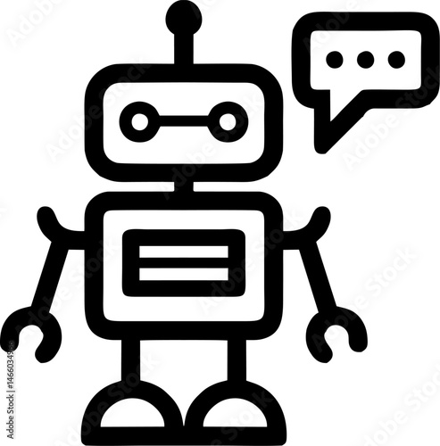 Friendly robot offers technological assistance via chatbot