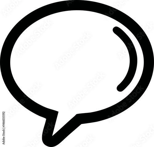 Simple bold speech bubble icon