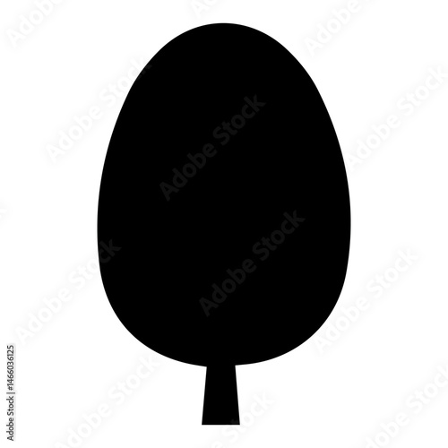 Diverse Tree Silhouette Collection, Coniferous, Deciduous, and Bare Branch in Vector Format, 
Black and White Vector Illustration, Variations of Tree Shapes from Broadleaf to Needle-leaf