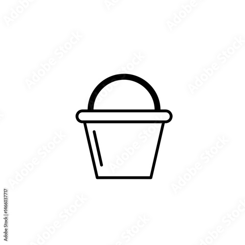 Simple illustration of a bucket outline