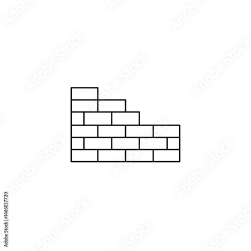 Wall Construction in Minimalist Style with Black Lines  