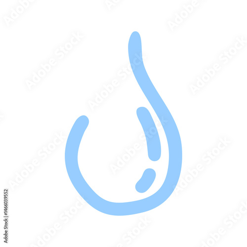 water drop line drawing element