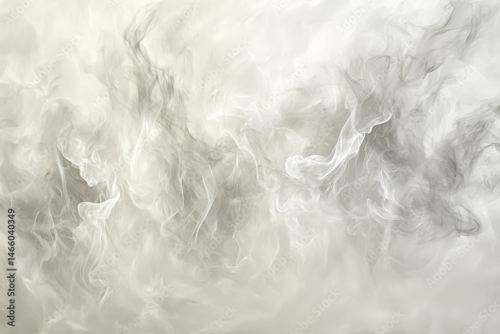 Fototapeta premium Abstract smoke patterns in light gray tones.