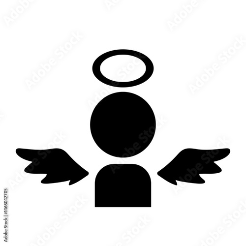 死亡した人・天使のピクトグラム