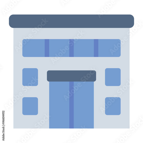 building front flat icon for accommodation hotel stay