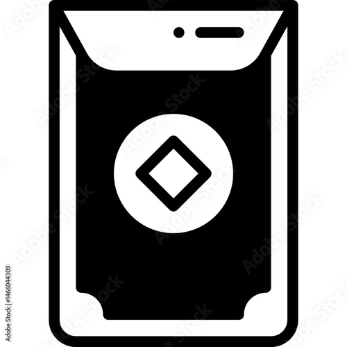 red envelope solid line icon