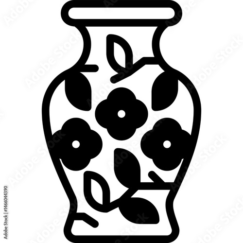 vase solid line icon
