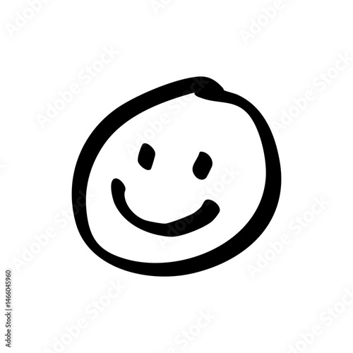 simple happy smiley face hand drawn